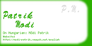patrik modi business card