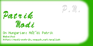 patrik modi business card